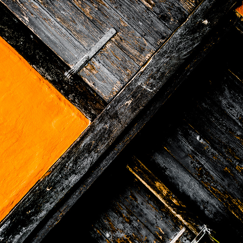 Veggbilder | X i oransje og svart | Fotokunst | Kunstfoto